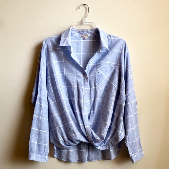 Skies Are Blue Tops - StitchFix Skies Are Blue Plaid Top